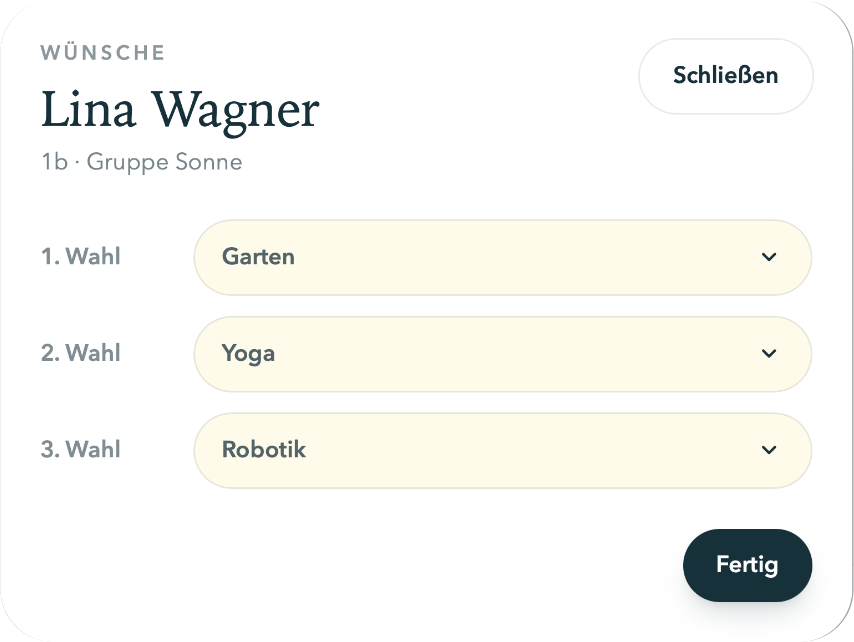Lina Wagners Erst-, Zweit- und Drittwunsch Garten, Yoga und Robotik